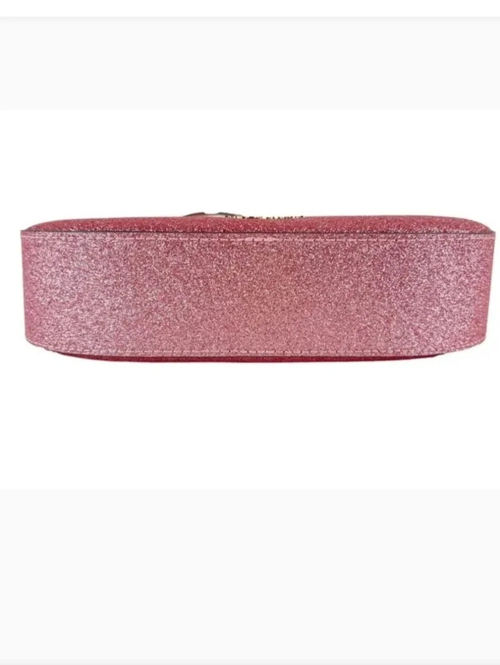 kate spade NWT Glimmer Mixed Mate Glimmer Mitten Pink Glitter Oval Crossbody Bag - Picture 5 of 9